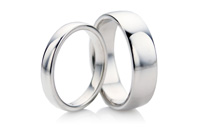 palladium plain wedding rings