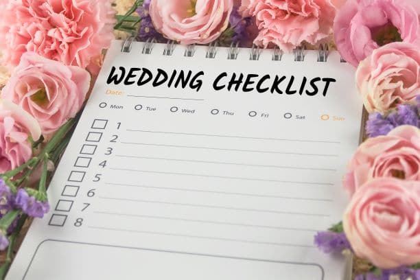 Wedding checklist in Date Order