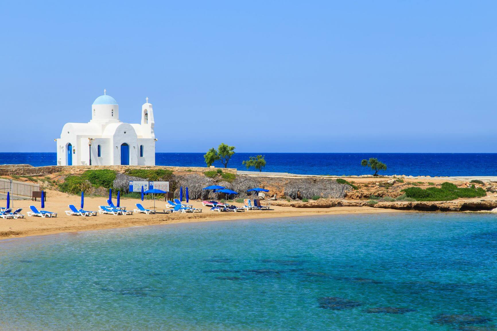 church on a beach in Cyprus