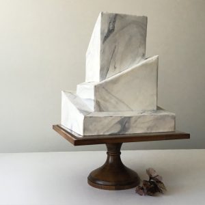 grey marble wedding cake