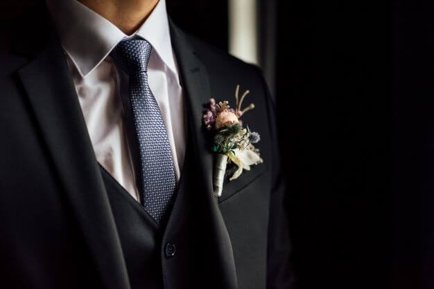 smartly dressed groom
