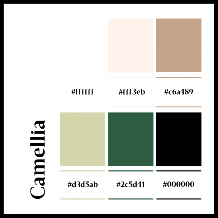 wedding colours camellia colour palette